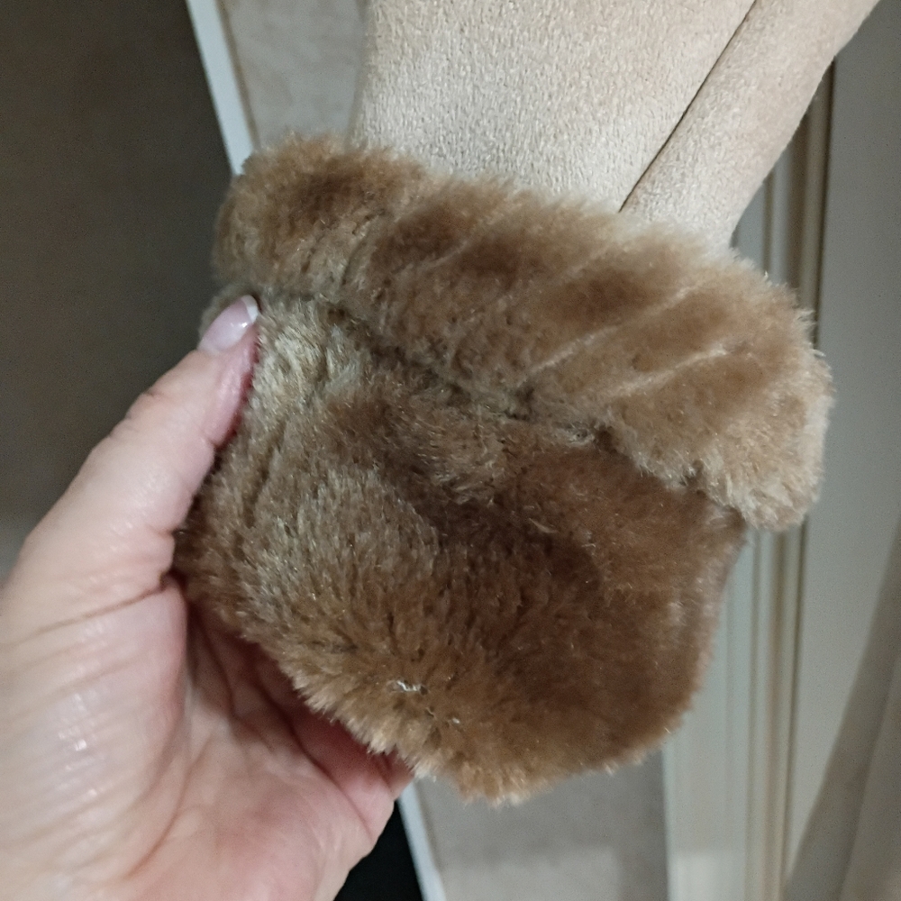 St. John's Bay Cream Teddy Jacket with Hood.Pit To Pit 23". Length 33".NewNo Tag - Picture 8 of 11